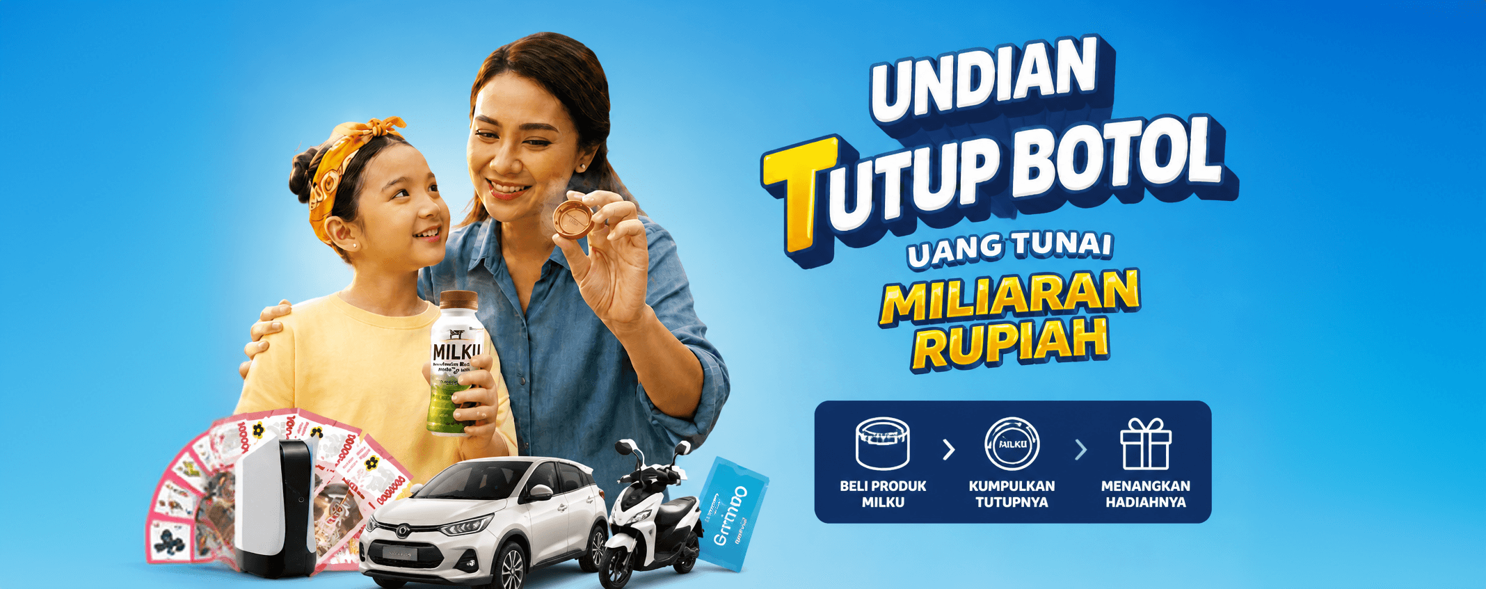 Undian tutup botol Milku — menangkan hadiah menarik